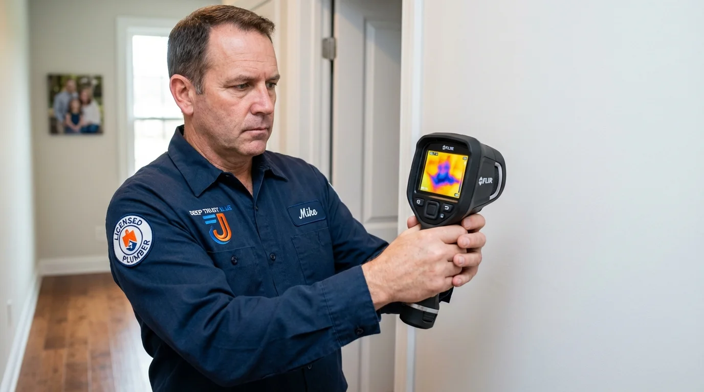 Thermal imaging leak detection by Johns Plumbing LLC in Byron